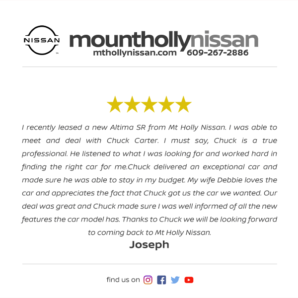 Mt. Holly Nissan Facebook Review