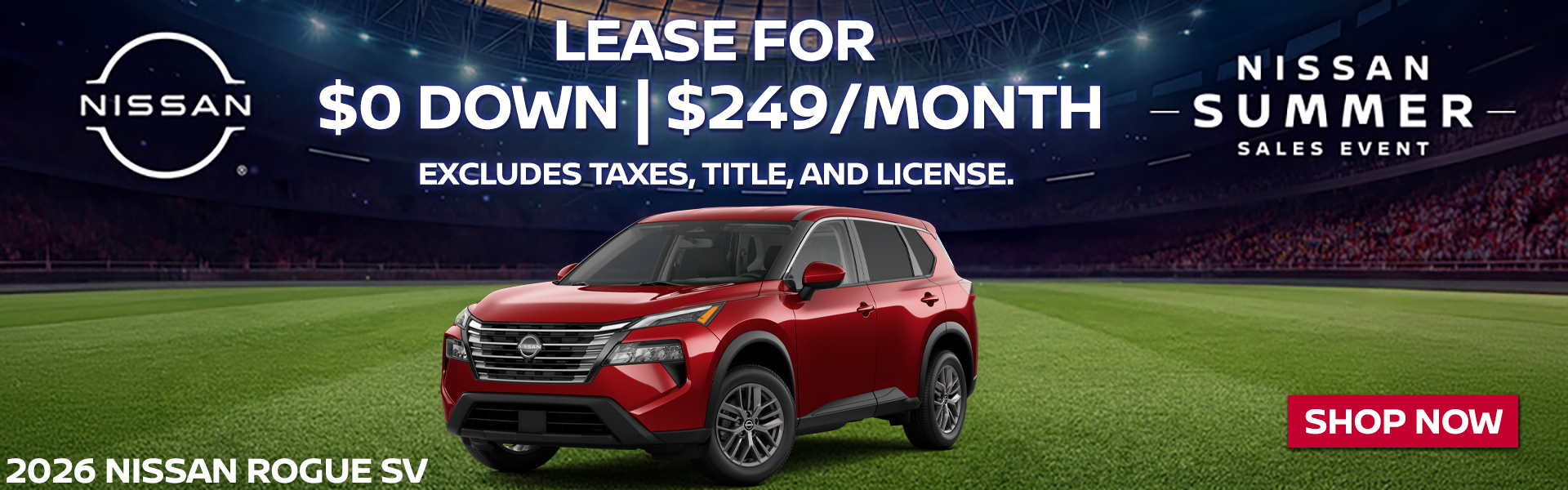 2026 Nissan Rogue $249/mo. with $0 down! VIN 5N1BT3BB4TC798579 Model #54216 MSRP $34,350. Selling price $32,593. Lease for $249 per month for 39 months totaling $9,711. $0 down payment. Offer excludes government taxes, DMV fees, Mount Holly Nissan’s $349 documentation fee and lender’s $1,495 acquisition fee. 5K miles/yr. Mileage can be upgraded, contact dealer and we can adjust accordingly up to 30k miles a year. Includes all applicable manufacture rebates and incentives. For well-qualified lessees. Images are for illustration purposes only. Not responsible for typographical errors. Subject to residency restrictions. Expires 6/30/2026.