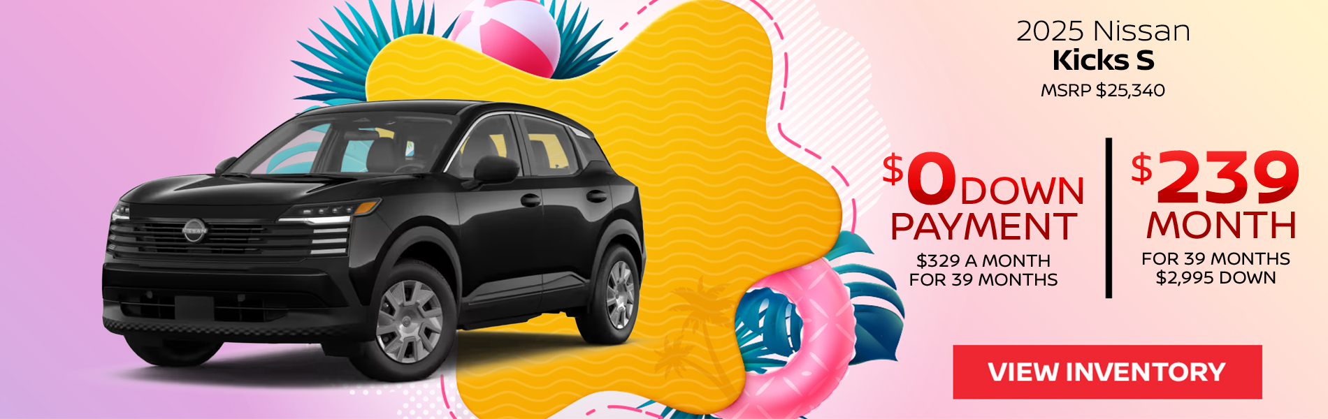 2025 Nissan Kicks S Lease offer
