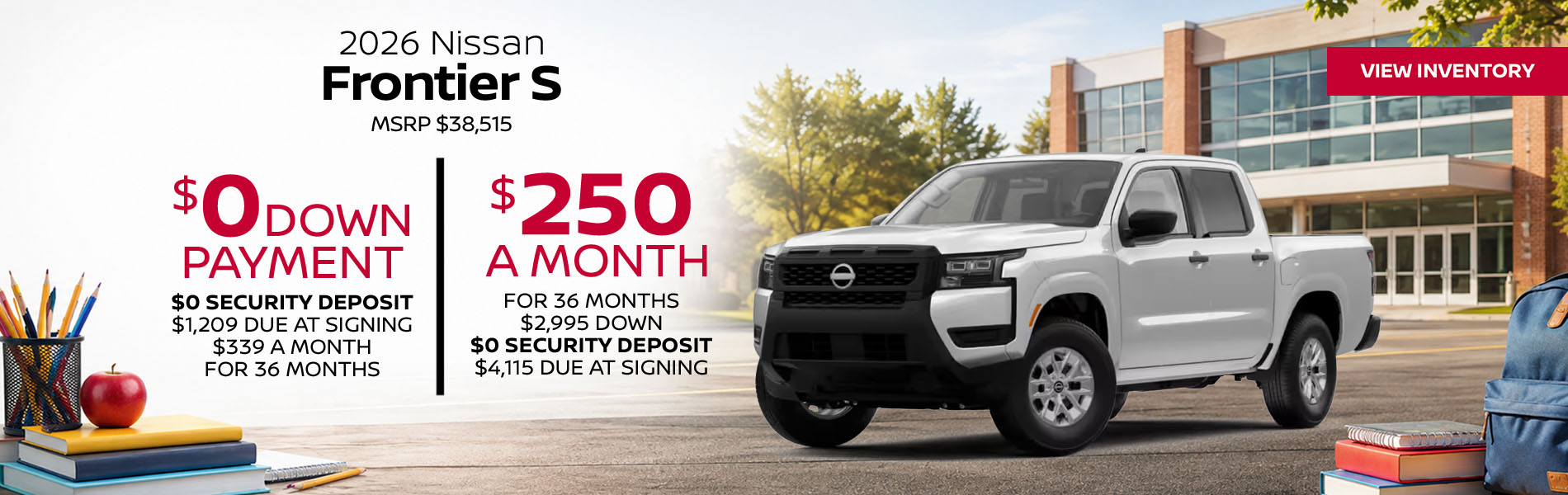 2026 Nissan Frontier Lease offer