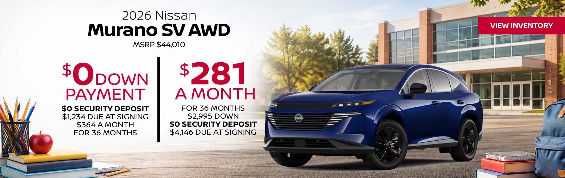 2026 Nissan Murano Lease offer