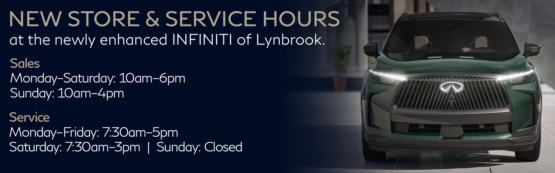 new service hours
