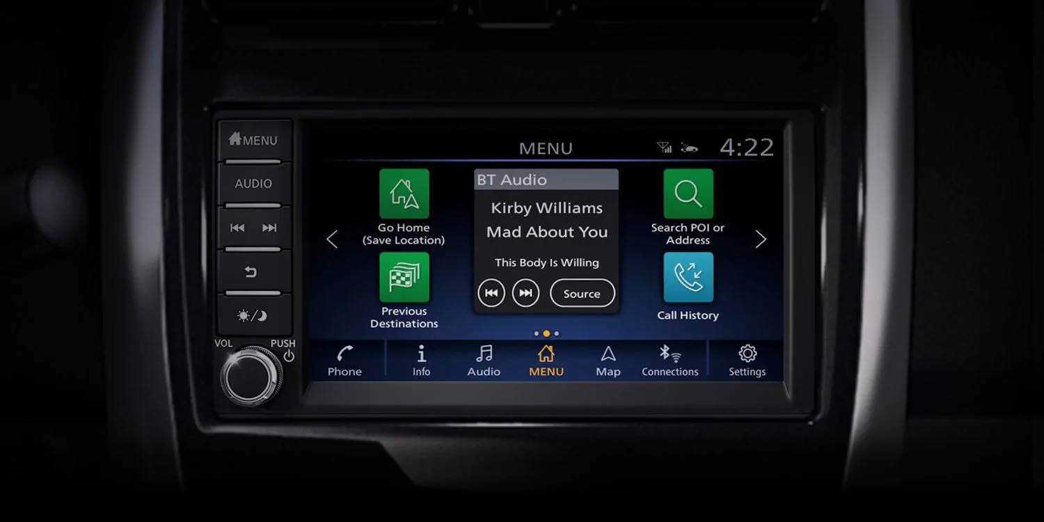 2019 Nissan Versa multimedia display screen