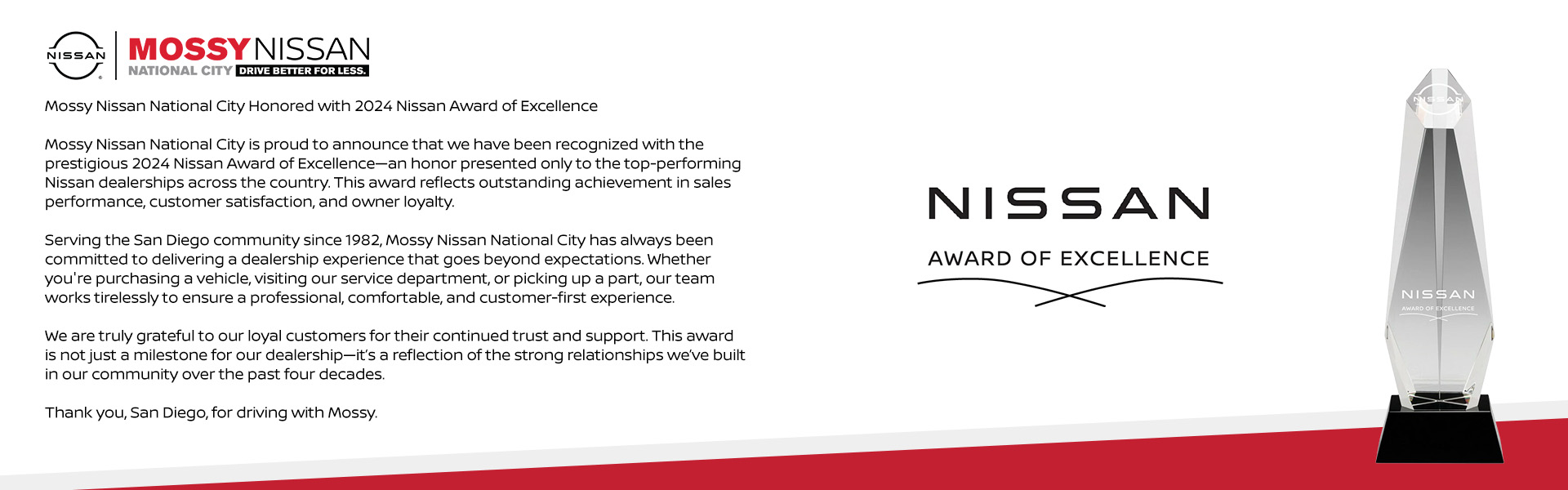 Nissan Award of Excellence