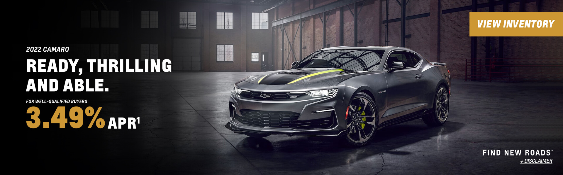2022 Camaro Well qualified buyers get 3.49% APR