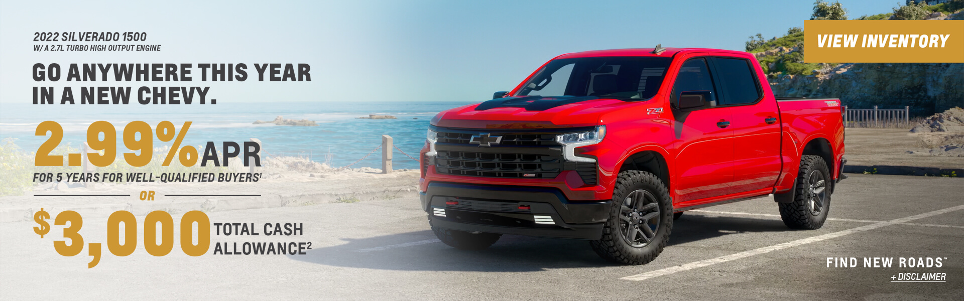 2022 Silverado 1500 2.99% APR OR $3000 Cash Allowance