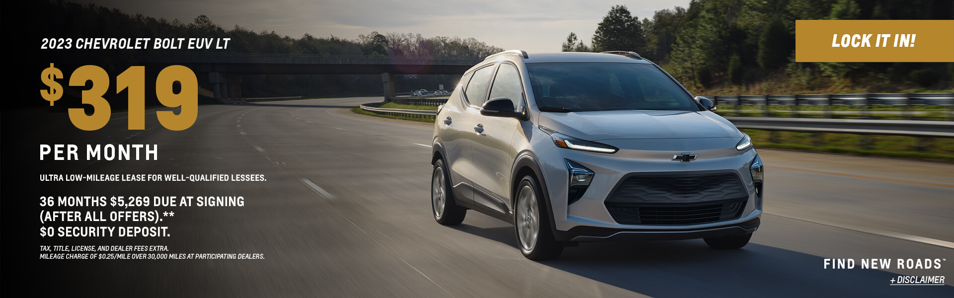 2023 Bolt EUV Lease $319/36/$5,269 DAS