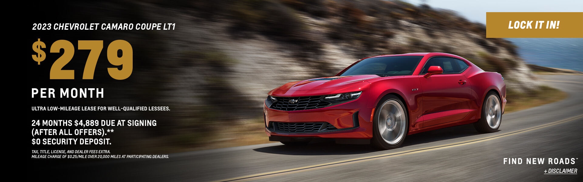2023 Camaro Lease $279/24/$4,889 DAS