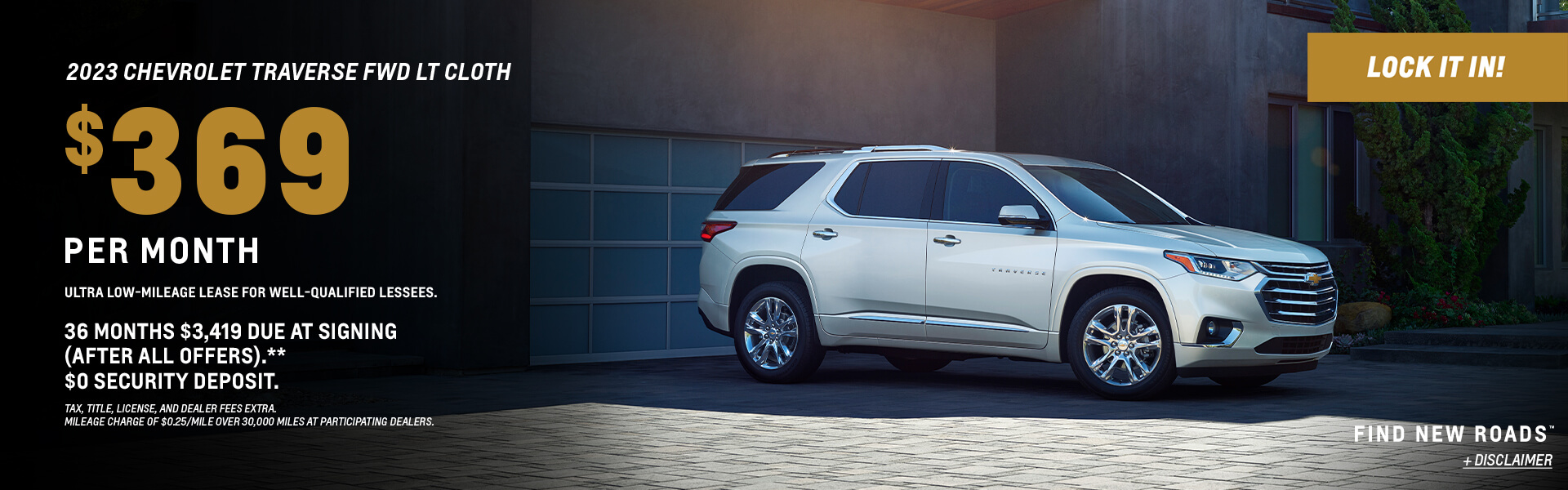 2023 Traverse Lease $369/36/$3,419 DAS
