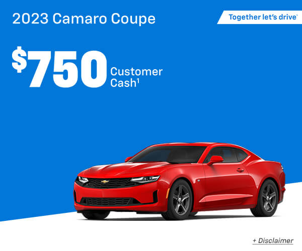 2023 Camaro $750 cash allowance