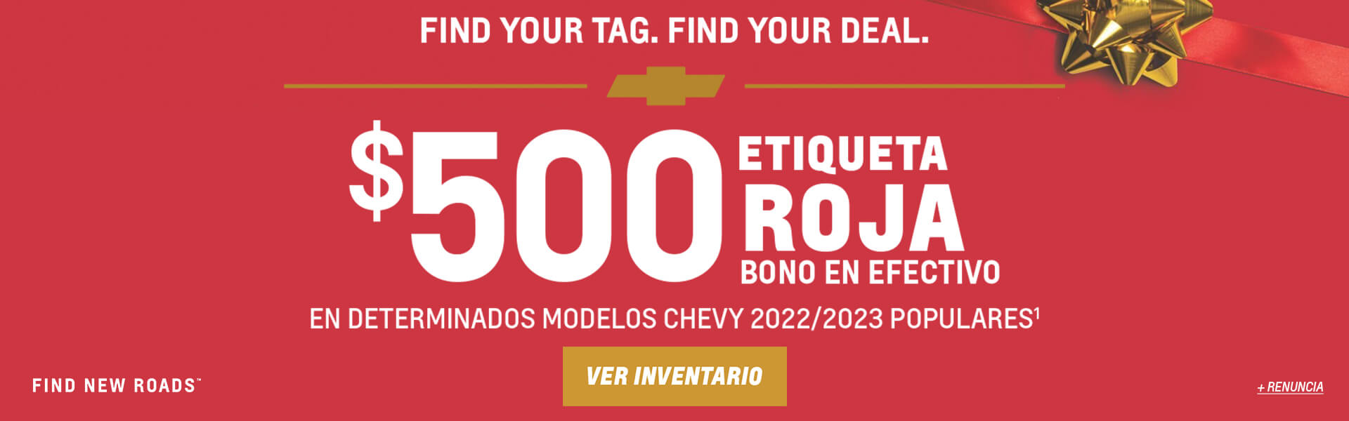 Red Tag Bonus Cash - Clicks to New Inventory