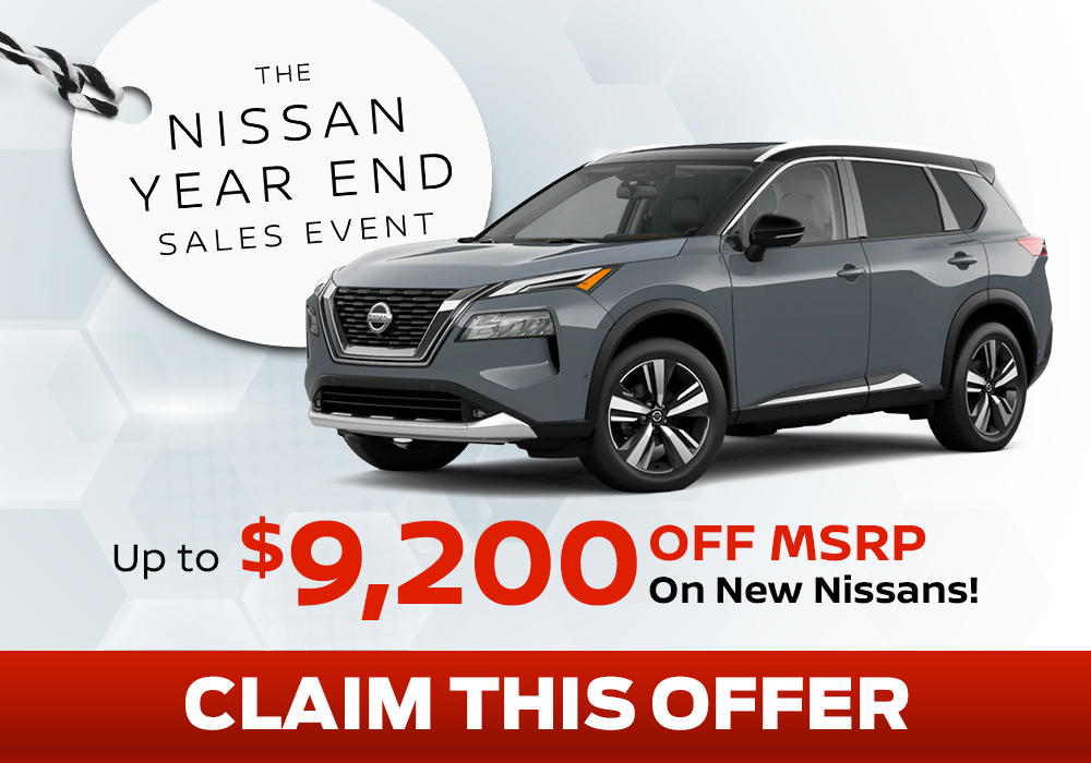 Receive up to $9,200 off MSRP on any new Nissan