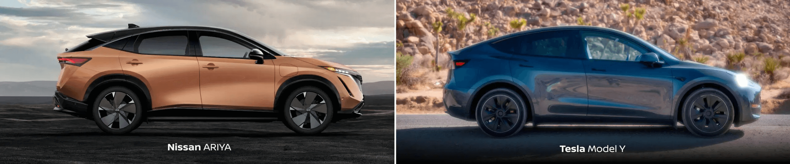 Ariya vs Tesla EV Side by Side Comparison