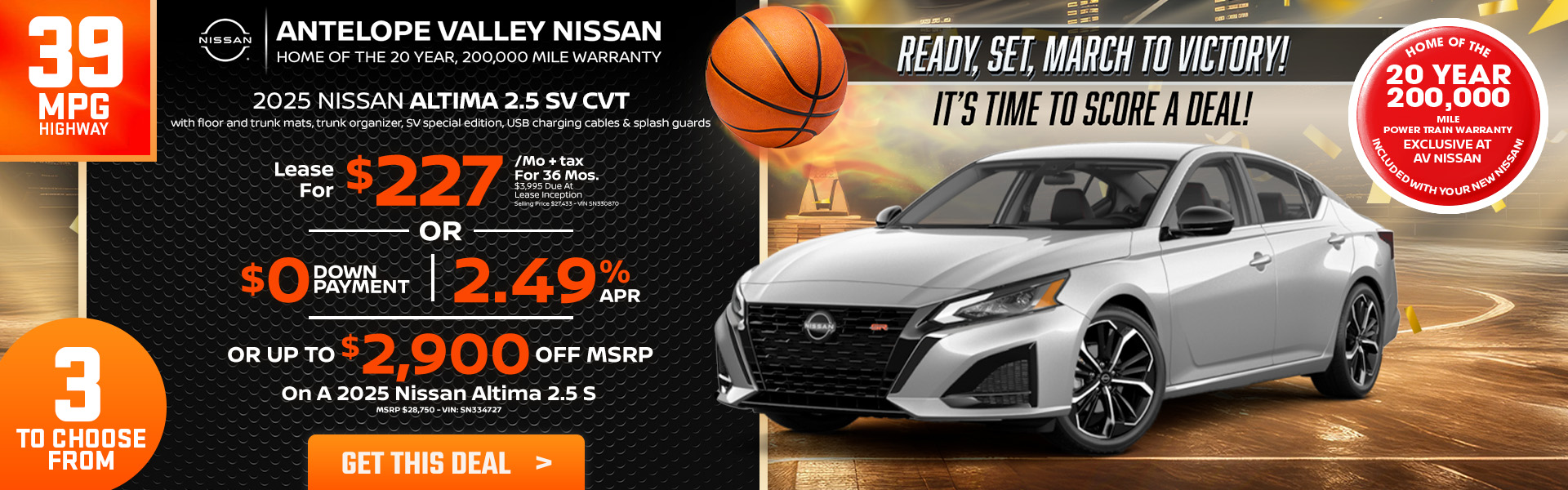Altima Lease 2025 Nissan Altima Lease or APR offer