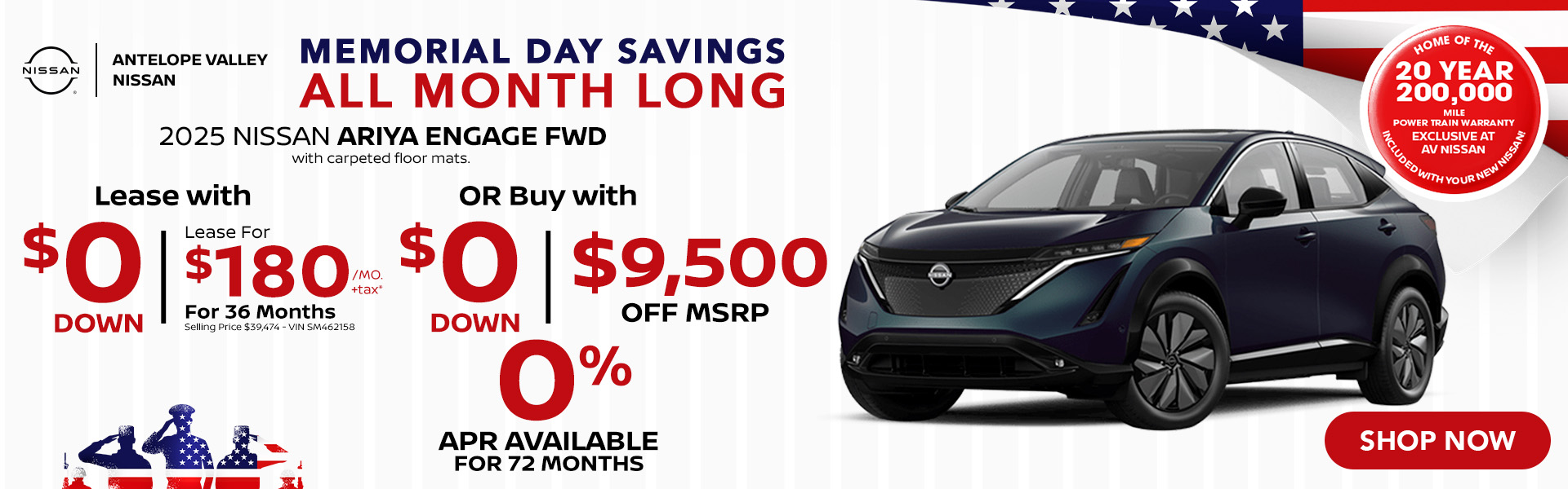 ARIYA Lease 2025 Nissan Ariya Lease or APR offer