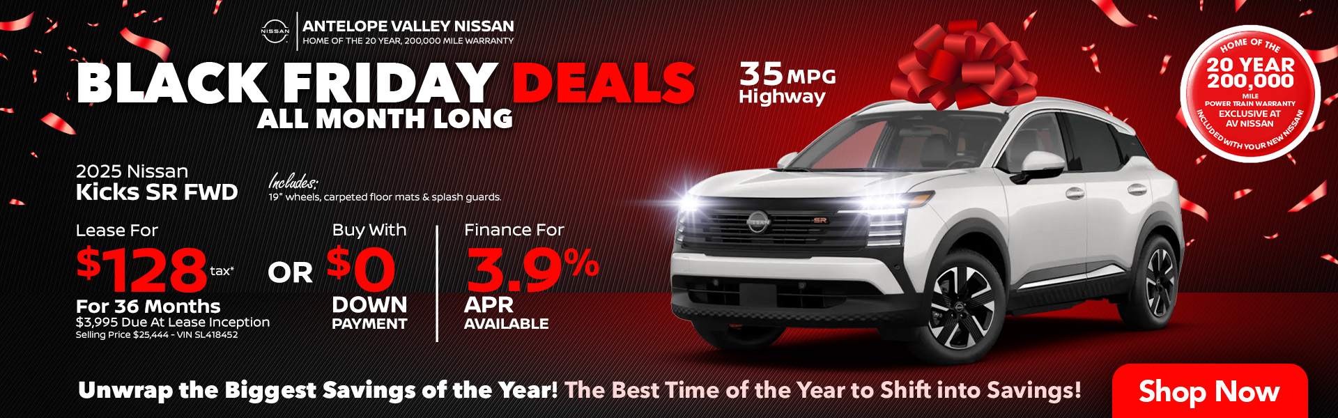 Kicks Offer 2025 Nissan Kicks Lease or APR offer