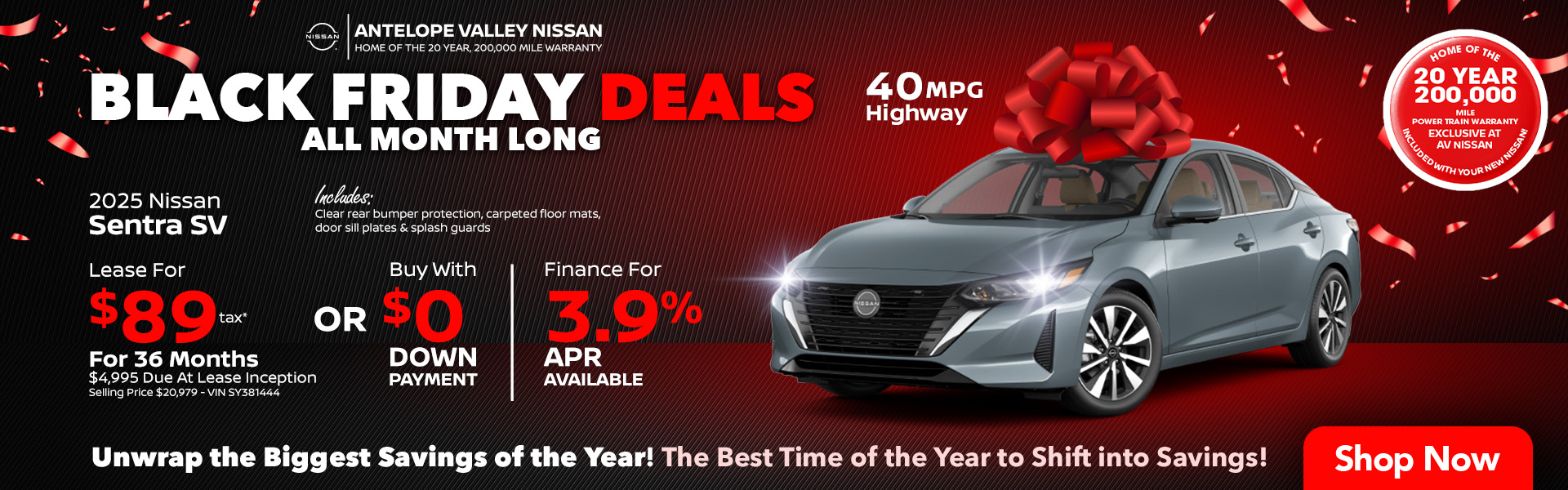 Sentra Offer 2025 Nissan Sentra lease offer