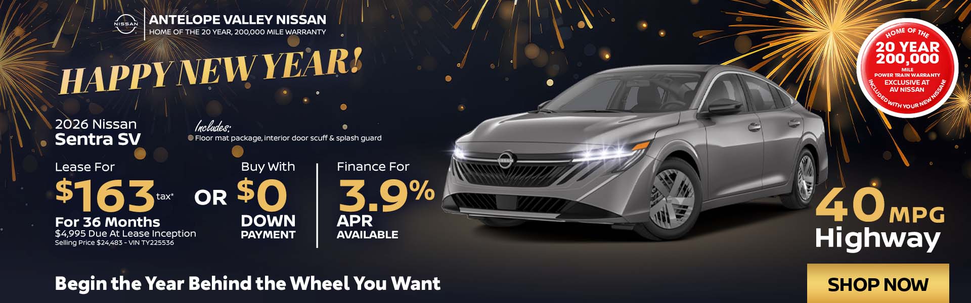 2026 Nissan Sentra Lease or APR offer