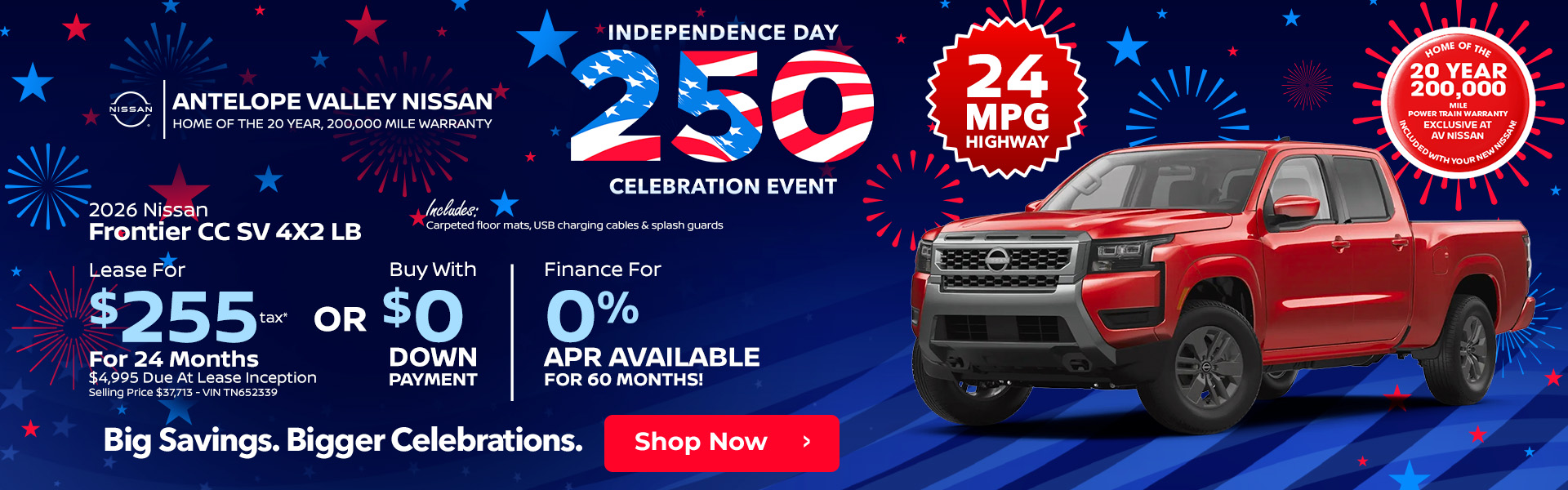 2026 Nissan Frontier Lease or APR offer