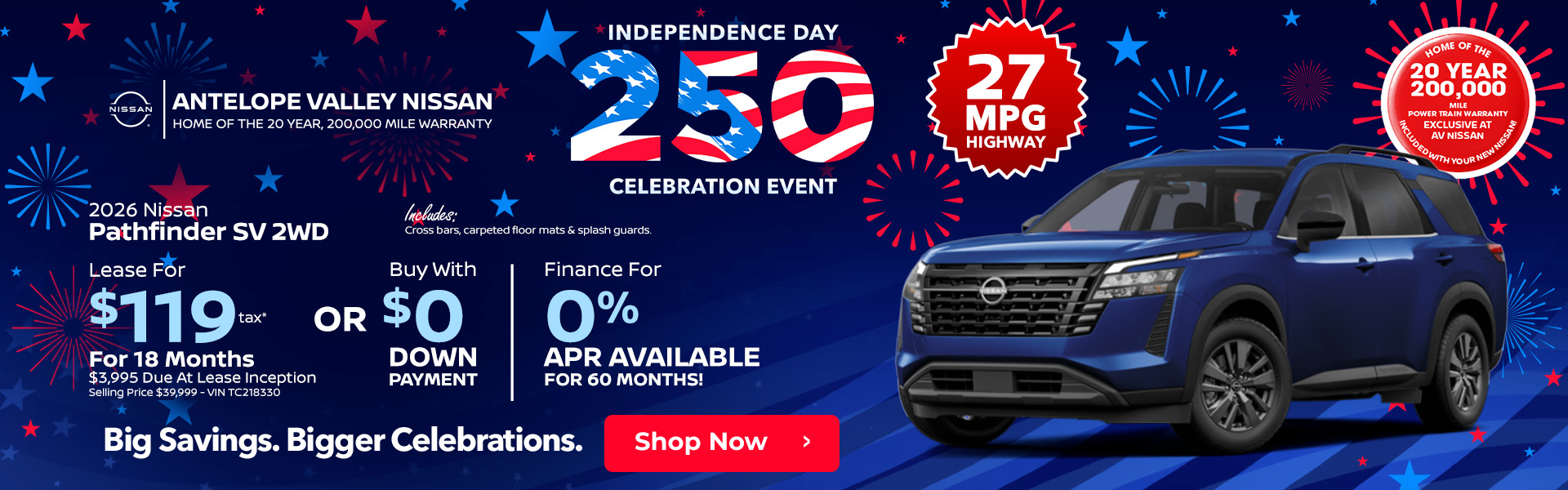 2026 Nissan Pathfinder Lease or APR offer