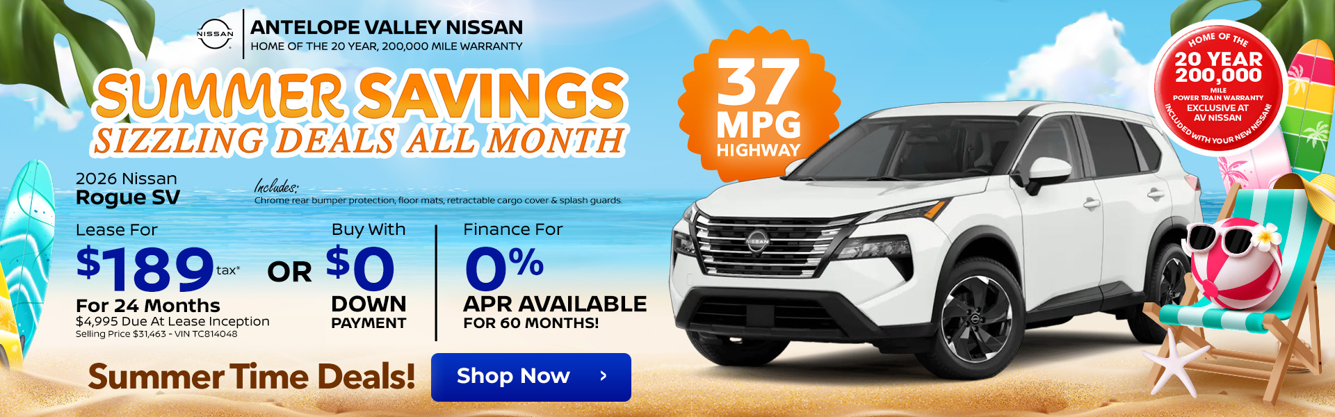 2026 Nissan Rogue Lease or APR offer