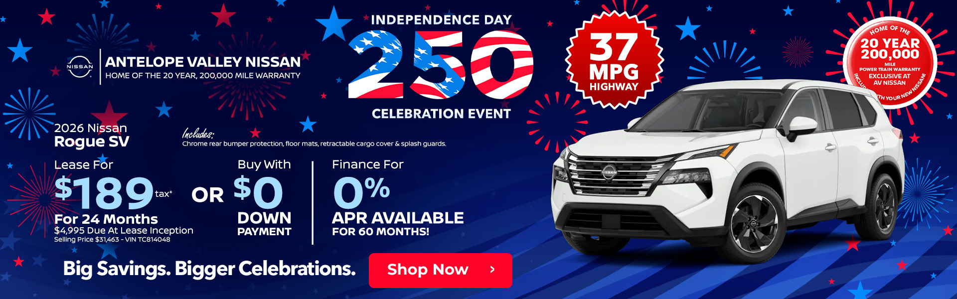 2026 Nissan Rogue Lease or APR offer