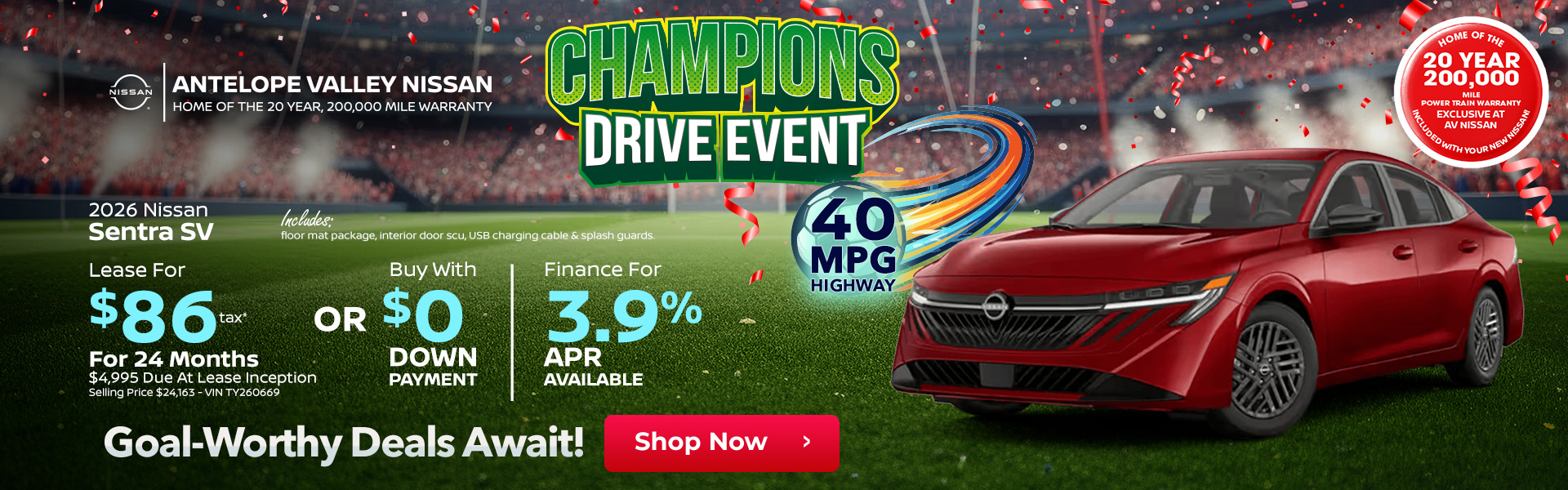 2026 Nissan Sentra Lease or APR offer
