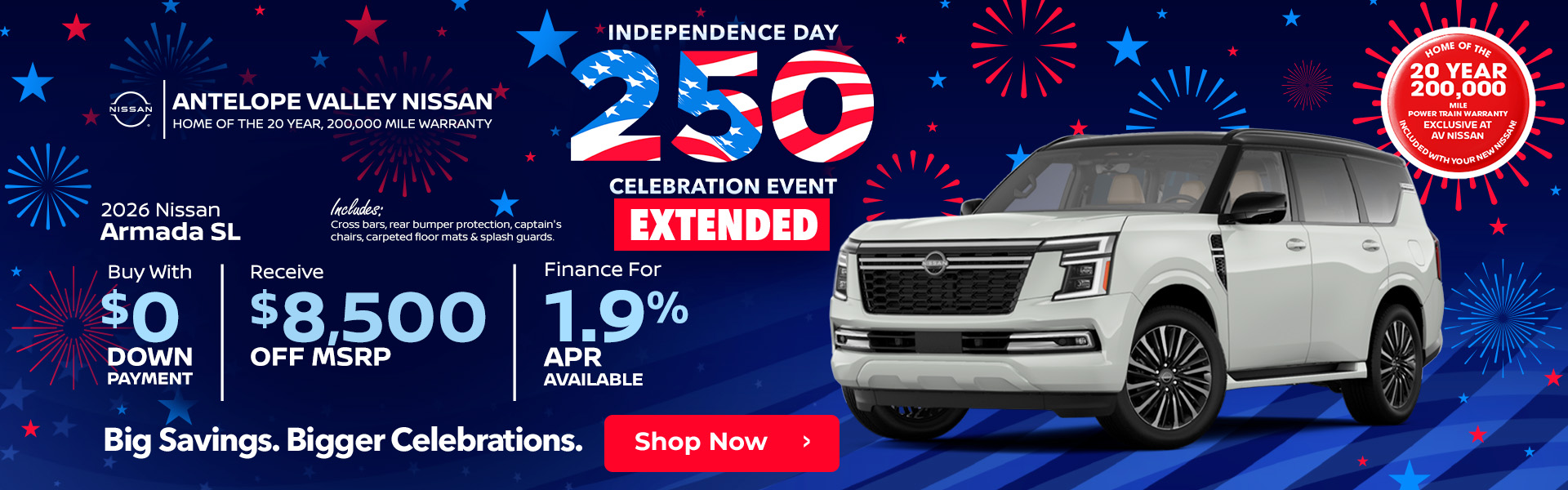 2026 Nissan Armada SL with cross bars, rear bumper protection, captain's chairs, carpeted floor mats & splash guards. Buy with $0 down $8,500 Off MSRP! | Available 1.9% APR