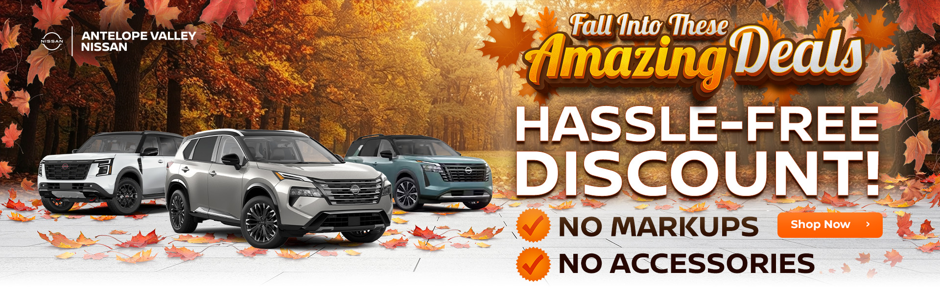 Hassle Free Discount. No Markups – No Accessories