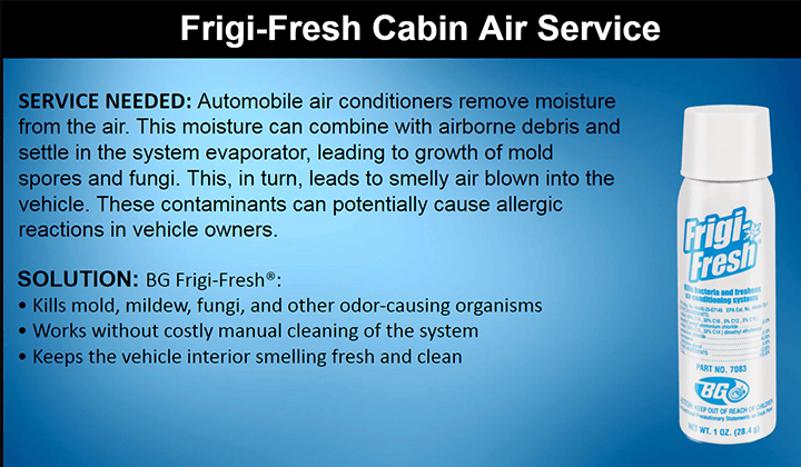 FRIGI-FRESH CABIN AIR SERVICE