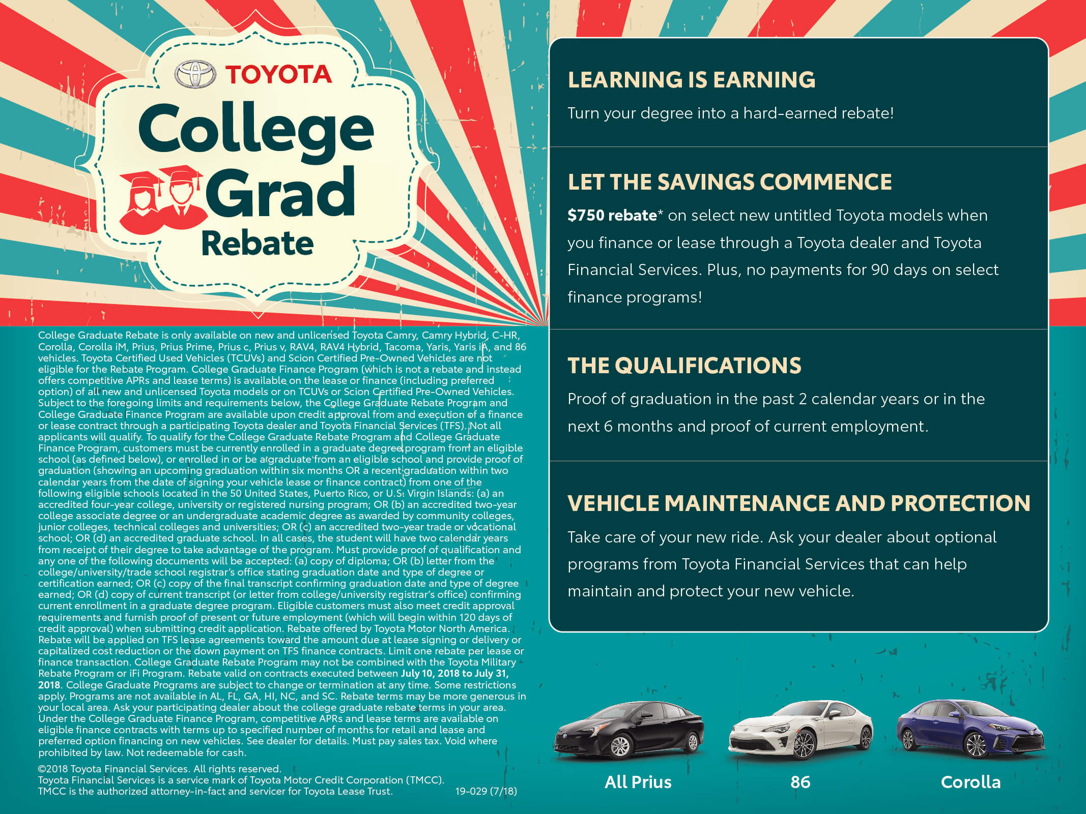 Toyota Student Rebate Program