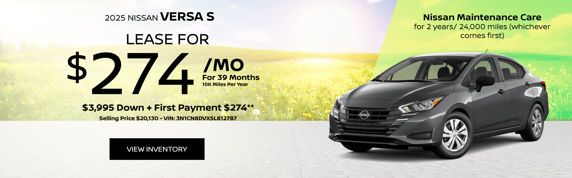 Nissan Versa Offer 2025 Nissan Versa Lease offer