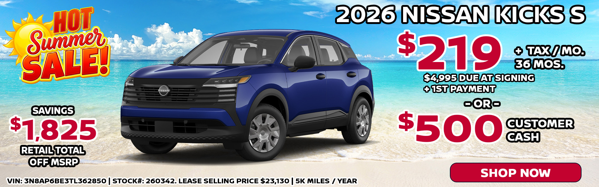 2026 Nissan Kicks S