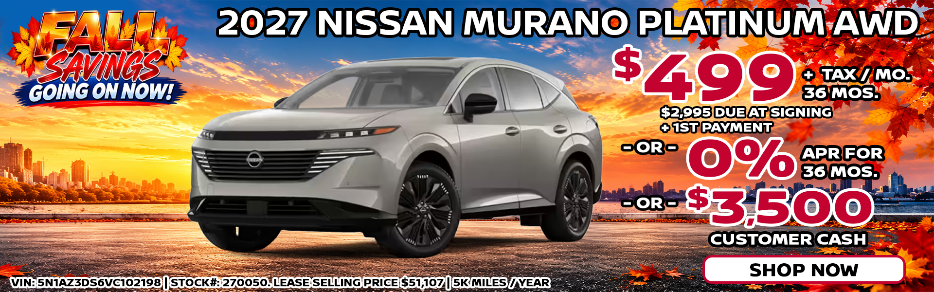 2027 NISSAN MURANO PLAT