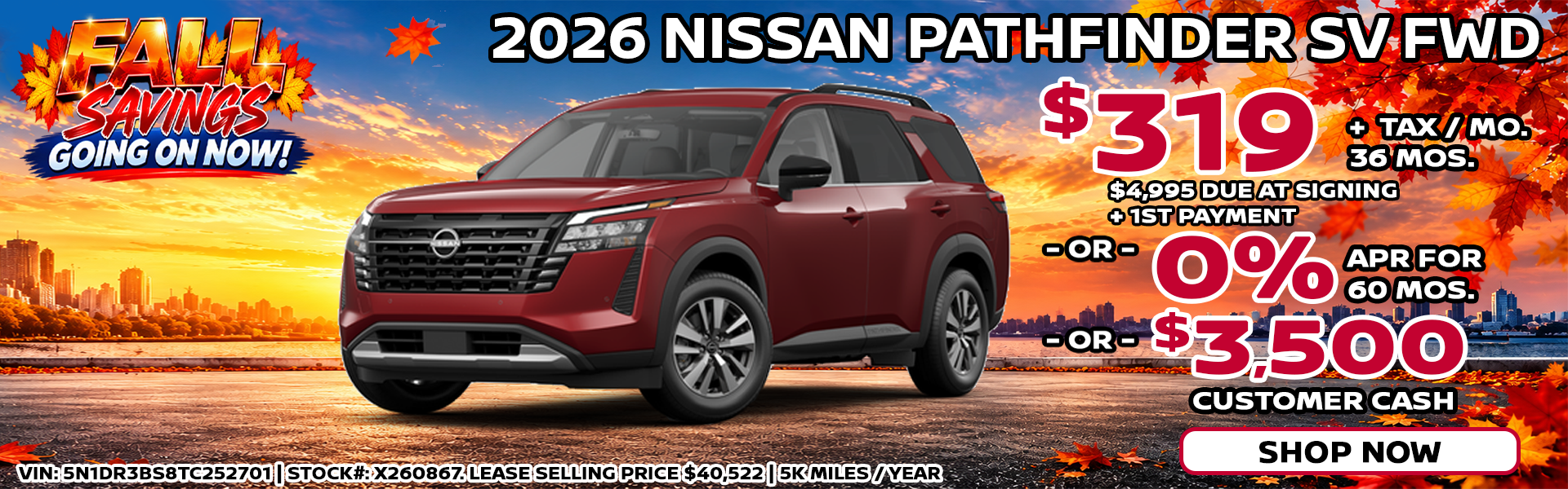 2026 NISSAN PATHFINDER SV