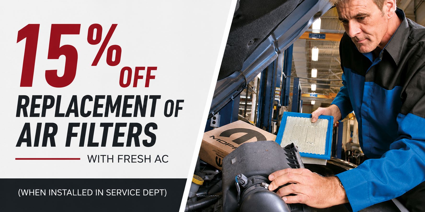 15% Off Air Filter Replacement