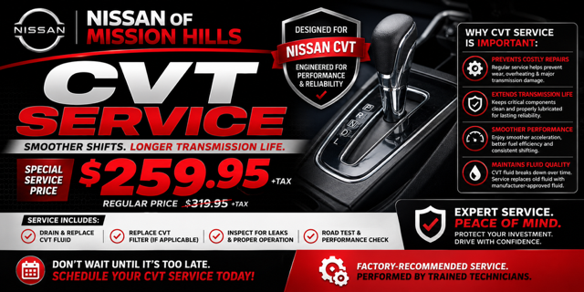 CVT DRAIN & FILL TRANSMISSION SERVICE