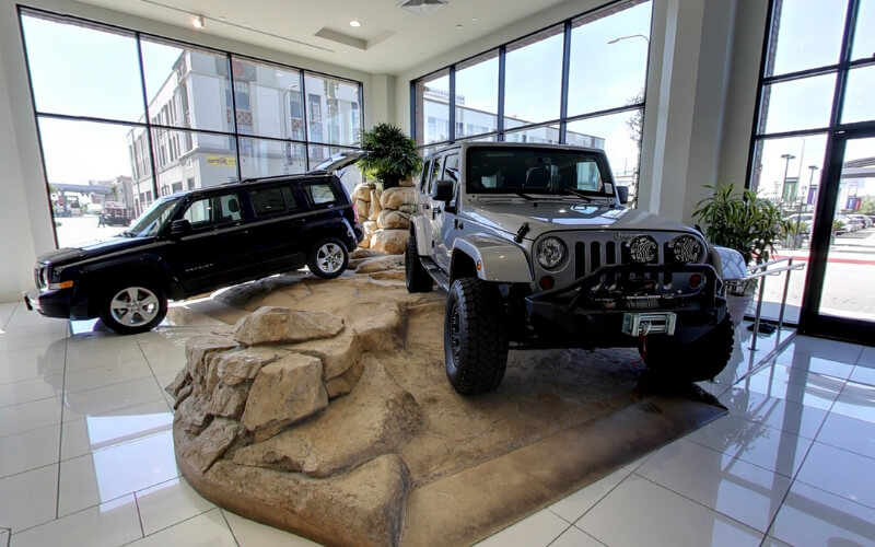 LA CDJR Jeep Rock Indoor Display