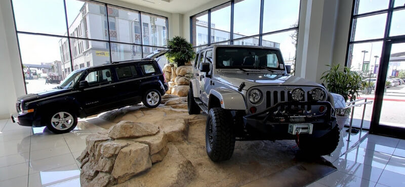 LA CDJR Jeep Rock Indoor Display