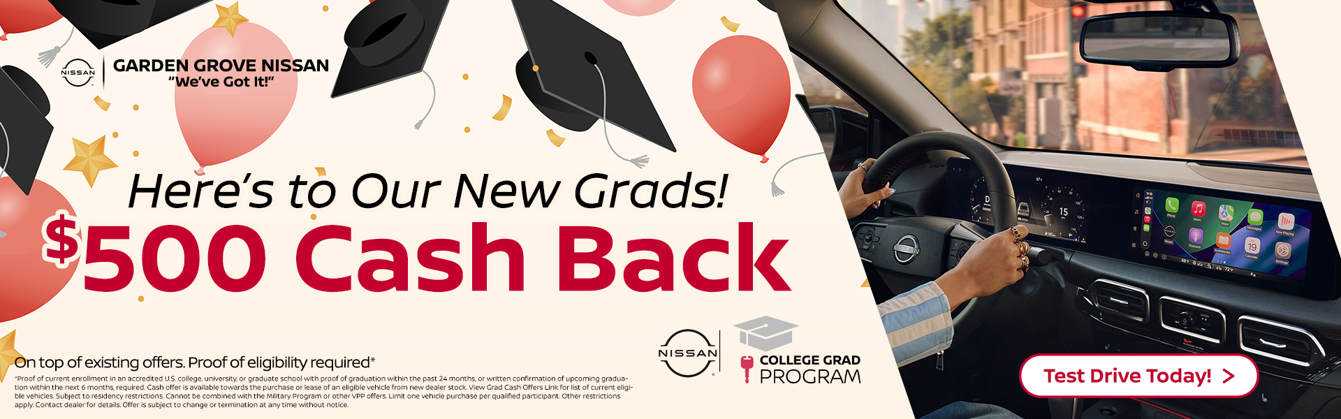 new grads cash back
