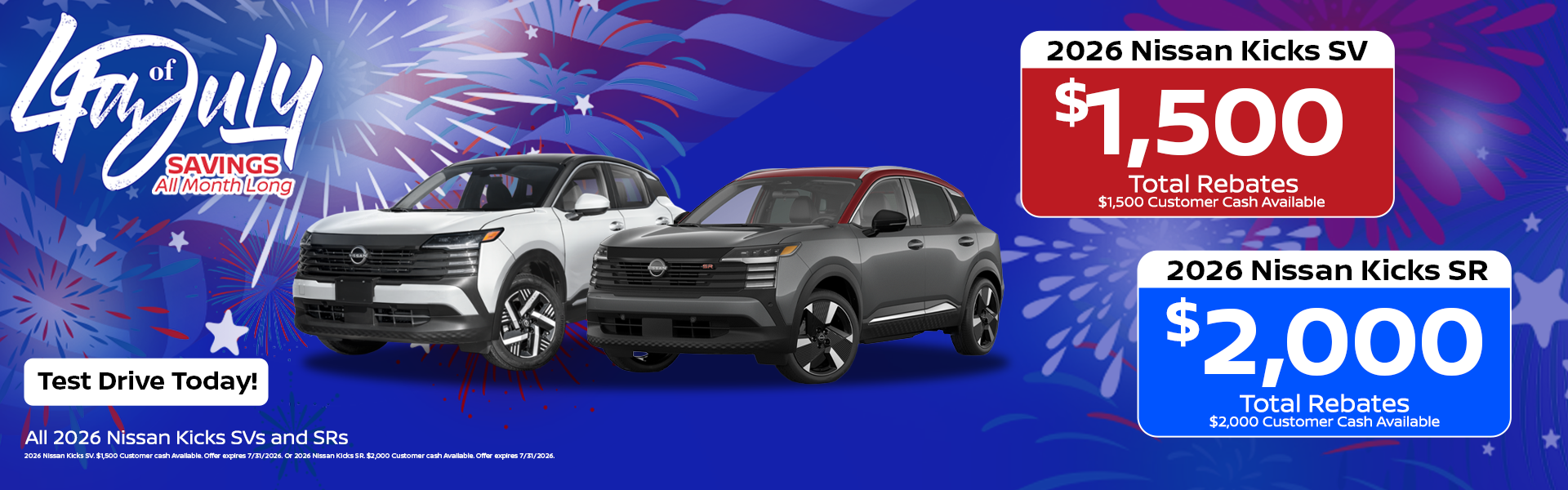 2026 Nissan Kicks Cash Offers at Garden Grove Nissan