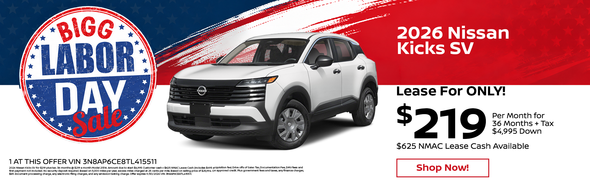 2026 Nissan Kicks SV