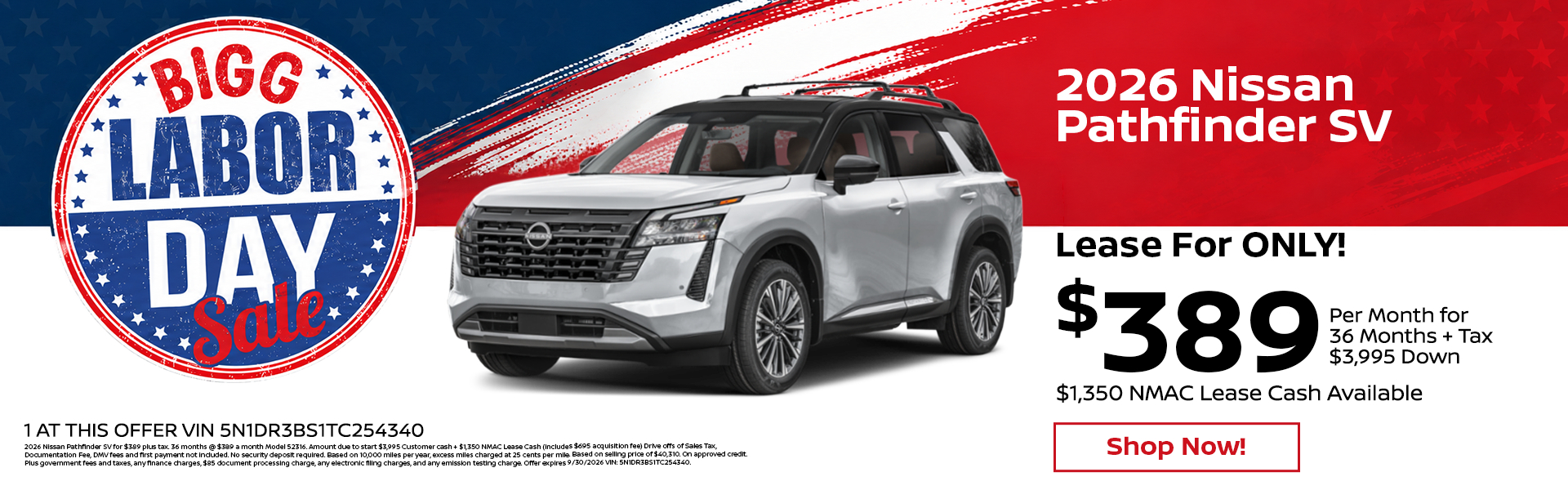 2026 Nissan Pathfinder SV