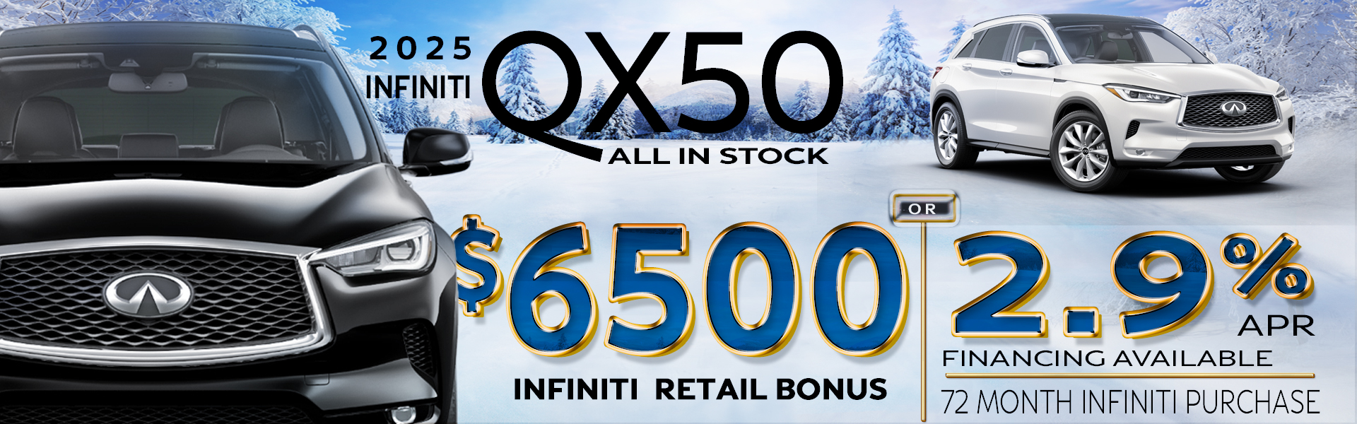 QX50 $6500 Bonus