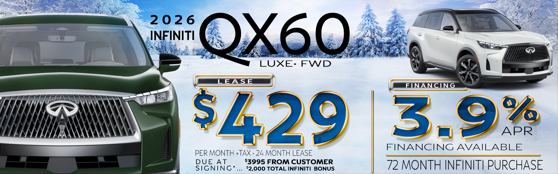 QX60 $429 Lease