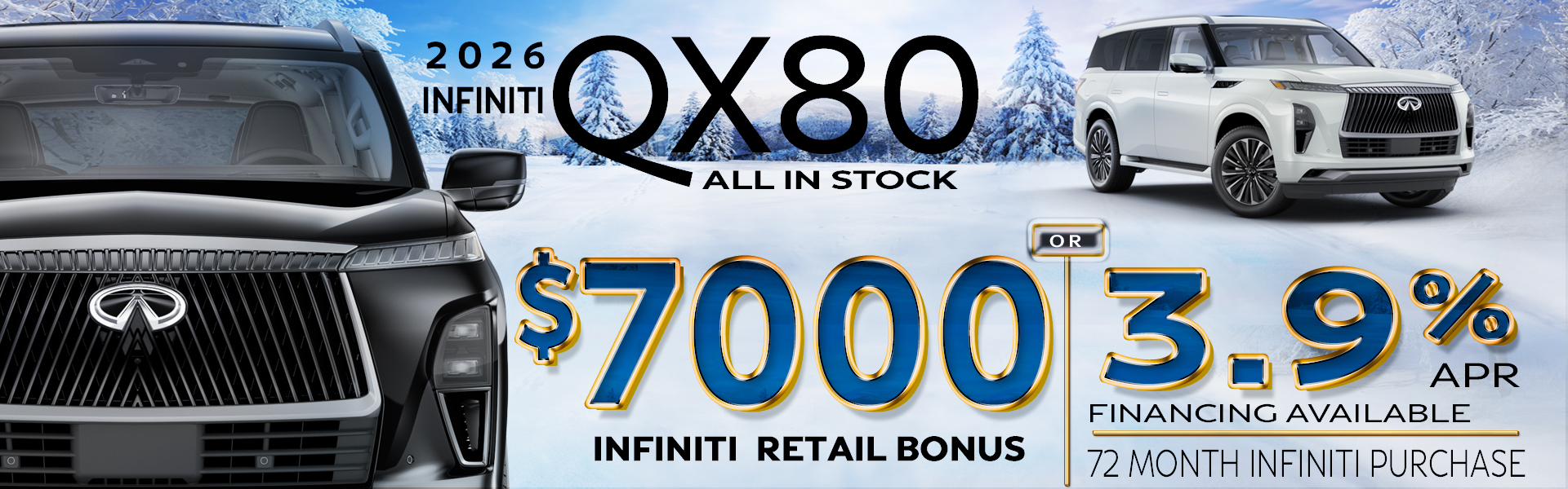 QX80 $7000 Bonus