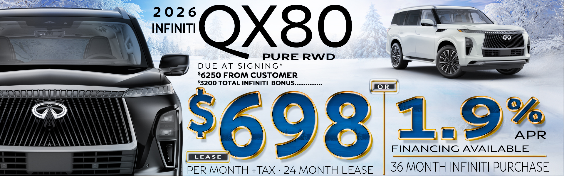 QX80 Lease or APR Dec 2025