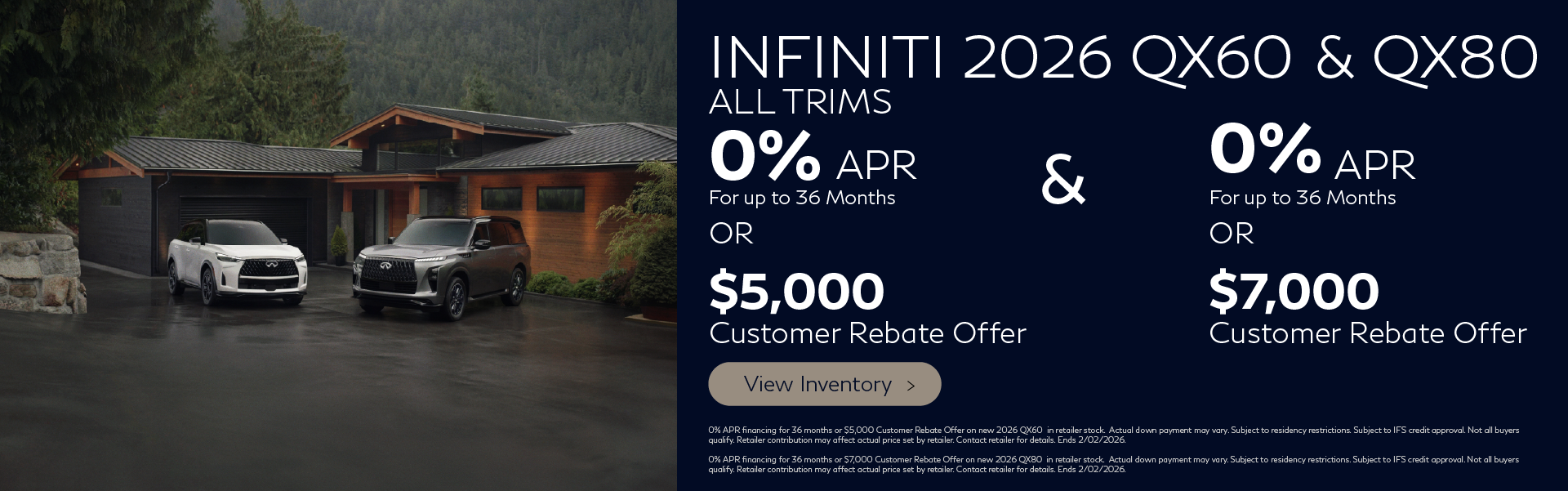 2026 QX60 & QX80 APR