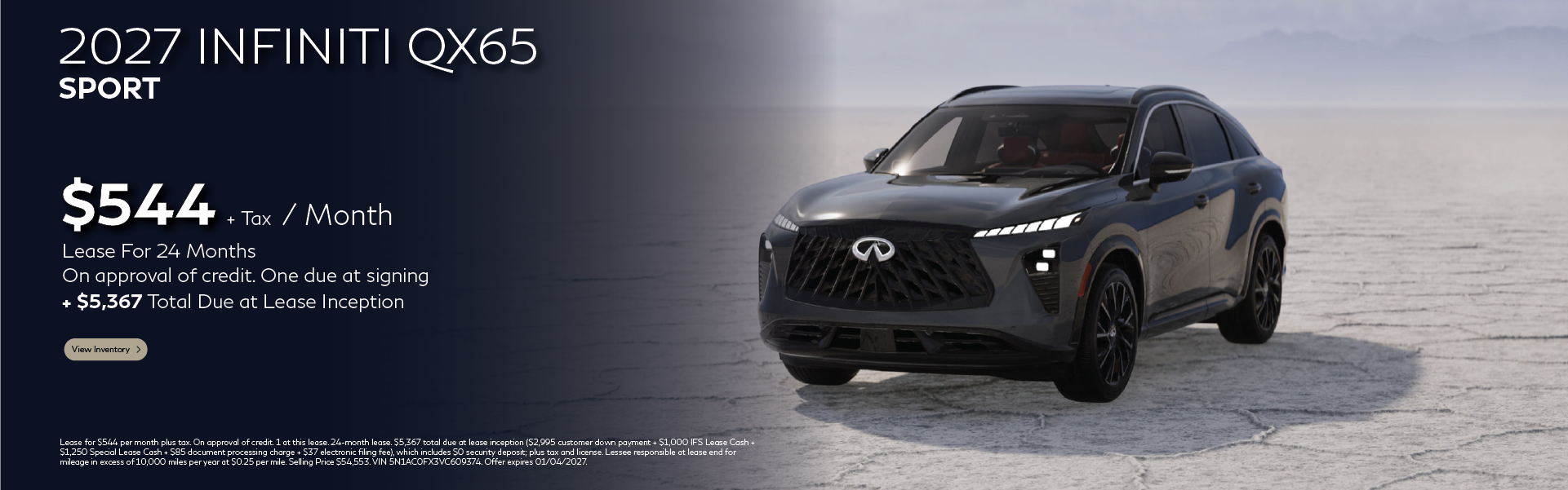 2027 INFINITI QX65 SPORT Lease Offer at INFINITI of Van Nuys