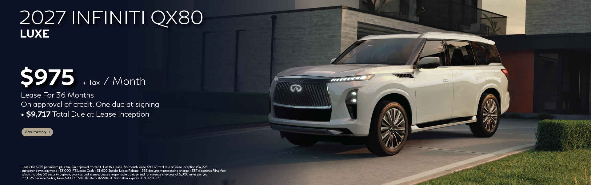 2027 INFINITI QX80 LUXE Lease Offer at INFINITI of Van Nuys